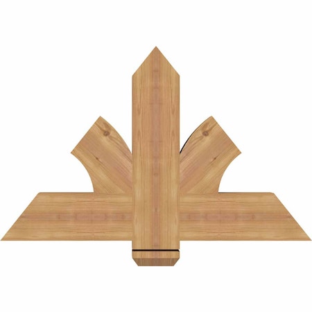 Ekena Millwork Redmond Smooth Timber Gable Bracket, Western Red Cedar, 36"W x 23"H x 3 1/2"D x 5 1/2"F, 15/12 Pitch GBW036X23X0406RED00SWR